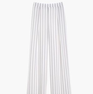 Chicos Black Label Stiped Pleated Pants